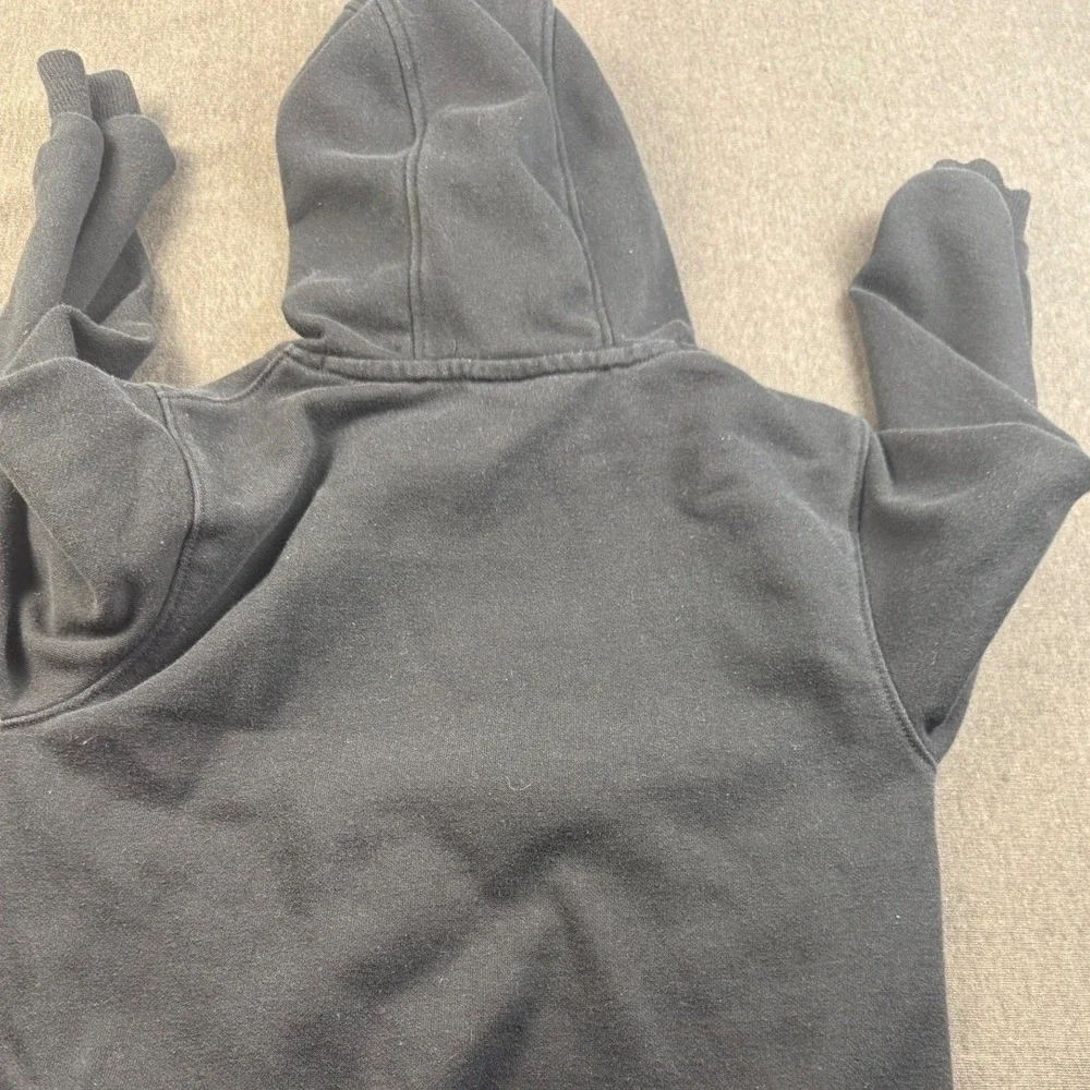 Nike Kids Pullover‎ Hoodie Sweatshirt Black Graphic Logo Size 6-7 Years